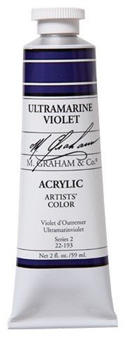M. Graham Acrylic Color Ultramarine Violet - 2 ounce (60 ml) - merriartist.com