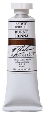 M. Graham Gouache Burnt Sienna 15ml - merriartist.com