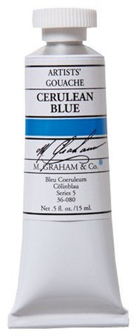 M. Graham Gouache Cerulean Blue 15ml - merriartist.com