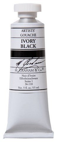 M. Graham Gouache Ivory Black 15ml - merriartist.com