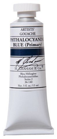 M. Graham Gouache Phthalocyanine Blue (Primary) 15ml - merriartist.com