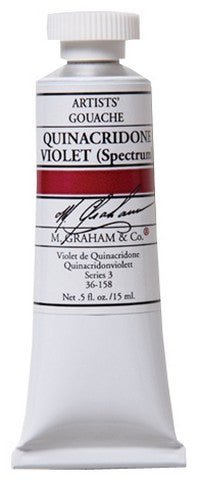 M. Graham Gouache Quinacridone Violet (Spectrum) 15ml - merriartist.com