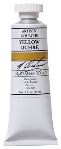 M. Graham Gouache Yellow Ochre 15ml - merriartist.com