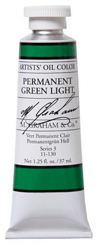 M. Graham Oil Color - Permanent Green Light 37 ml - merriartist.com