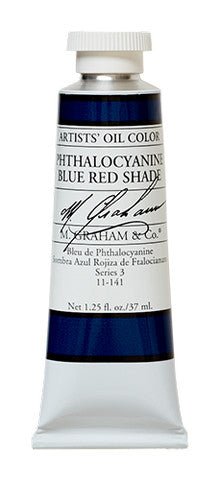 M. Graham Oil Color - Phthalocyanine Blue (Red Shade) 37 ml - merriartist.com