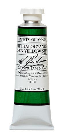 M. Graham Oil Color - Phthalocyanine Green (Yellow Shade) 37 ml - merriartist.com