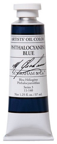 M. Graham Oil Color - Phthalocyanine (Phthalo) Blue 37 ml - merriartist.com