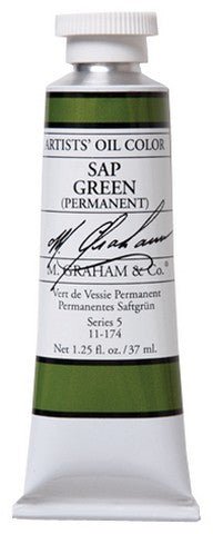 M. Graham Oil Color - Sap Green (permanent) 37 ml - merriartist.com