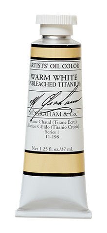 M. Graham Oil Color - Warm White (Unbleached Titanium) 37 ml - merriartist.com