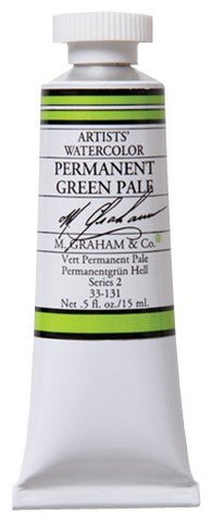 M. Graham Watercolors 15 ml - Permanent Green Pale - merriartist.com