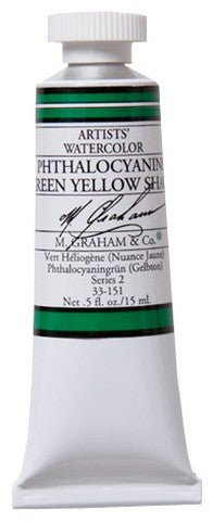 M. Graham Watercolors 15 ml - Phthalo Green (Yellow shade) - merriartist.com
