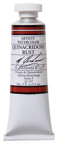 M. Graham Watercolors 15 ml - Quinacridone Rust - merriartist.com