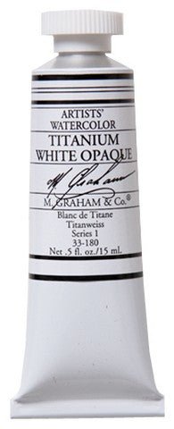 M. Graham Watercolors 15 ml - Titanium White Opaque - merriartist.com