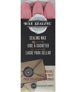Manuscript Traditional Sealing Wax Sticks with Wick - 3 Pack - Pink - merriartist.com