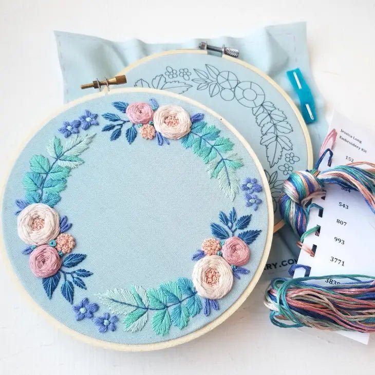 Morning Blooms Beginner Embroidery Kit - merriartist.com