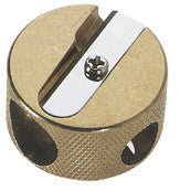 M&R German Brass Round Double Hole Pencil Sharpener - merriartist.com