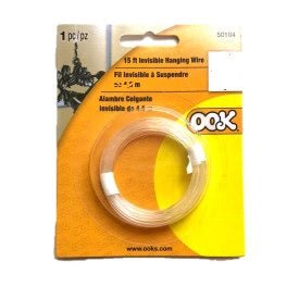 Ook Invisible Hanging Wire - 20 lb Capacity - 15 feet - merriartist.com