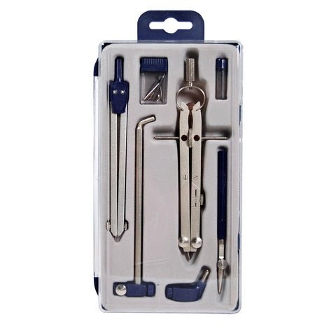 Pacific Arc PA1100 Compass Set (Spring bow compass, extender, pen adapter, and ruling pen) - merriartist.com