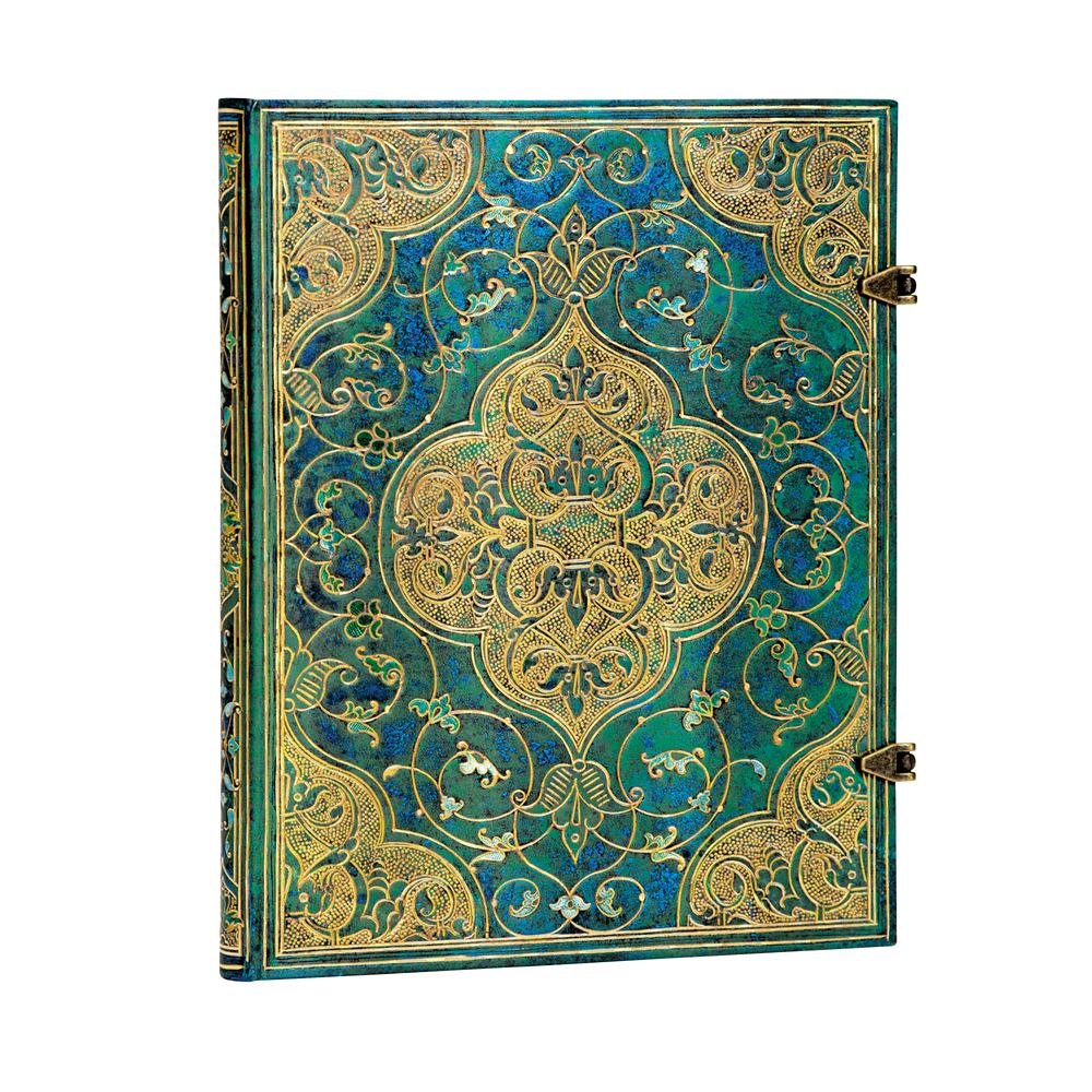 Paperblanks Turquoise Chronicles Ultra 7x 9 inch Lined 144 page - merriartist.com