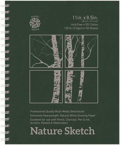 Pentalic Nature Sketch Pad 11x8.5 inch - merriartist.com