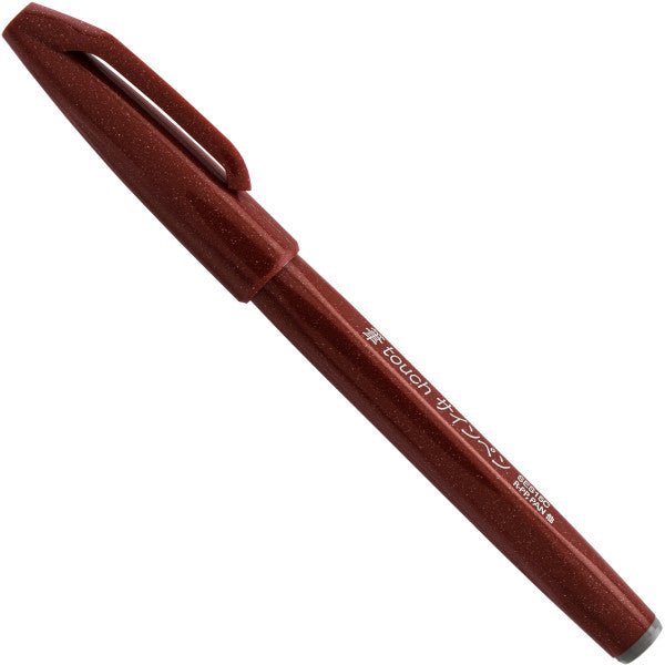 Pentel Arts Sign Pen Brush Tip, Brown Ink - merriartist.com