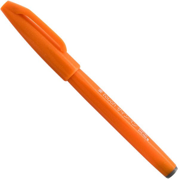Pentel Arts Sign Pen Brush Tip, Orange Ink - merriartist.com
