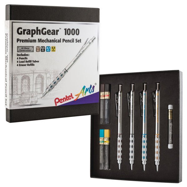 Pentel GraphGear 1000 Mechanical Pencil Box Set - merriartist.com
