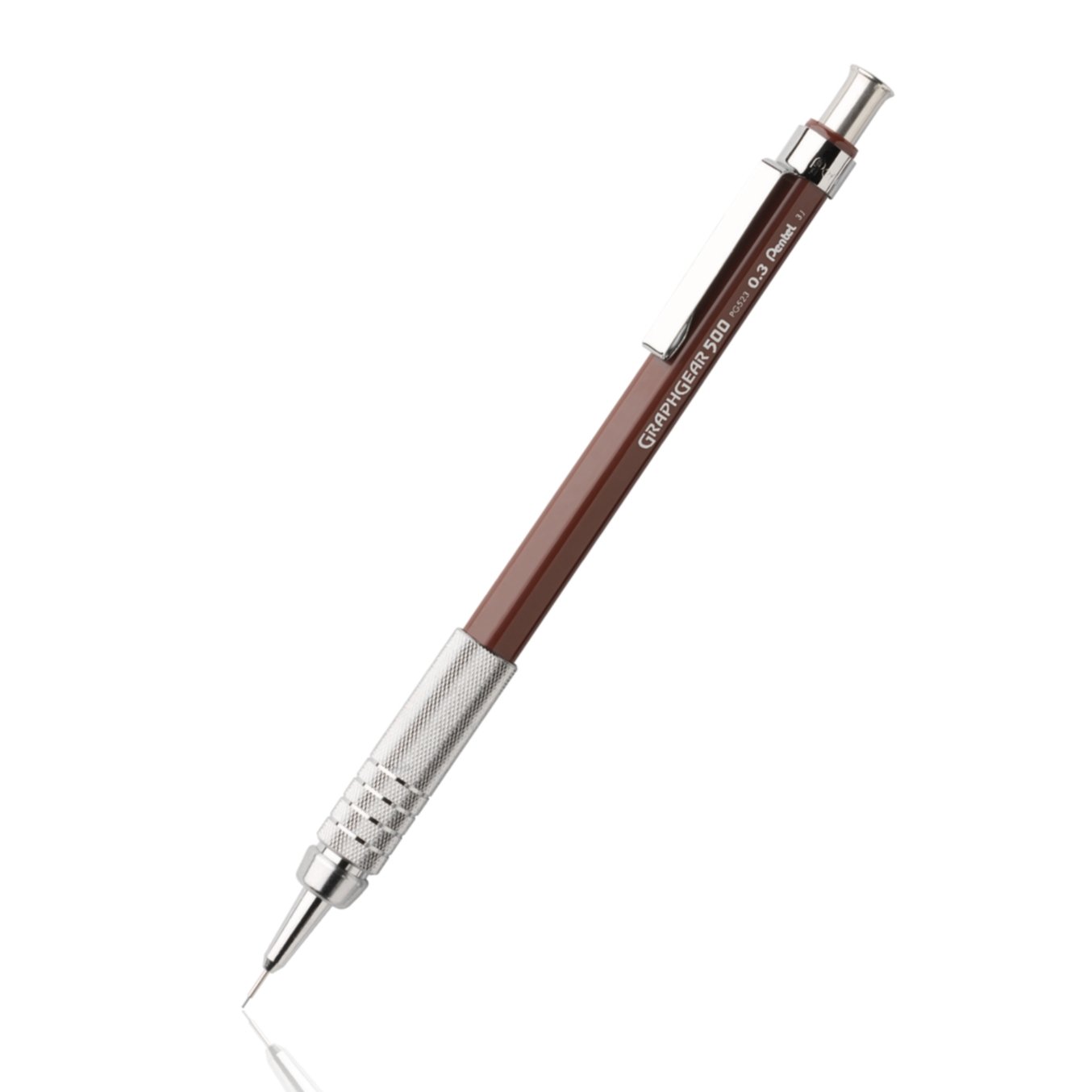 Pentel GraphGear 500 Automatic Drafting Pencil (0.3mm), Brown Barrel - merriartist.com