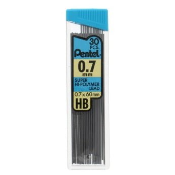 Pentel Super Hi-Polymer Lead Refill (0.7mm) Medium, HB, 30 pcs/Tube - merriartist.com
