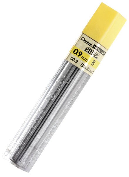 Pentel Super Hi-Polymer Lead Refill (0.9mm) Thick, B, 15 pcs/Tube - merriartist.com