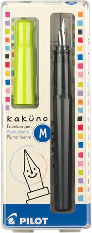 Pilot Kakuno Fountain Pen, Medium - Lime Cap - merriartist.com
