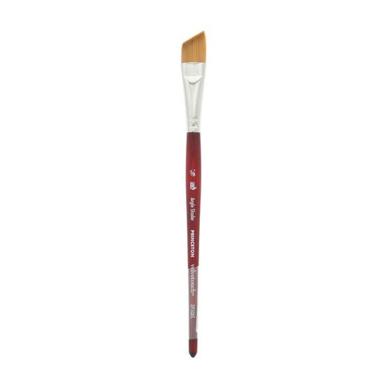 Princeton Series 3950 Velvetouch Mixed Media Brush - Angle Shader 5/8 inch - merriartist.com