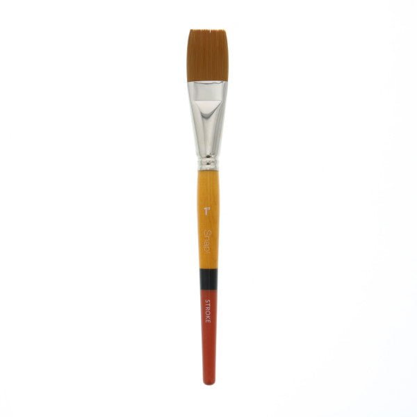Princeton Snap Gold Taklon Short Handled Stroke Brush 1 inch - merriartist.com