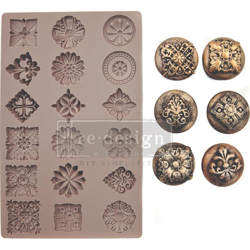 Redesign with Prima® Decor Moulds® Antique Scrolls Silicone Mold