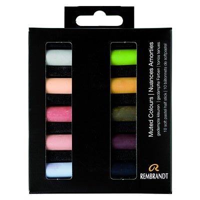 Rembrandt Pastel Half-Stick Set of 10 - Muted Colors Set - merriartist.com