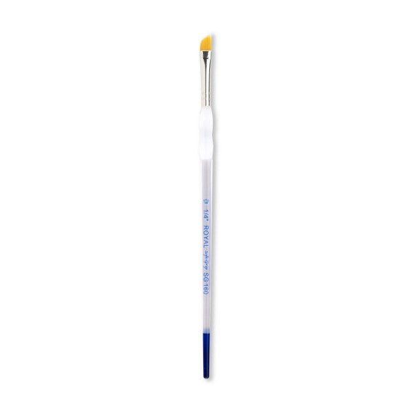 Royal Brush Soft-Grip Golden Taklon Brush, Angular, 3/8" - The Merri Artist - merriartist.com