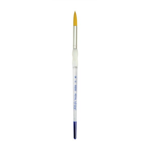 Royal Brush Soft-Grip Golden Taklon Brush, Round, 12 - The Merri Artist - merriartist.com