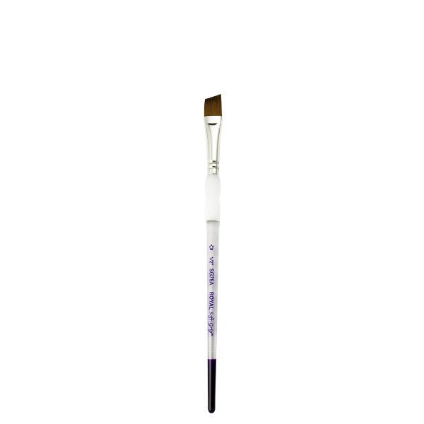 Royal Brush Soft-Grip Synthetic Sable Brush, Angulars, 1/2" - The Merri Artist - merriartist.com