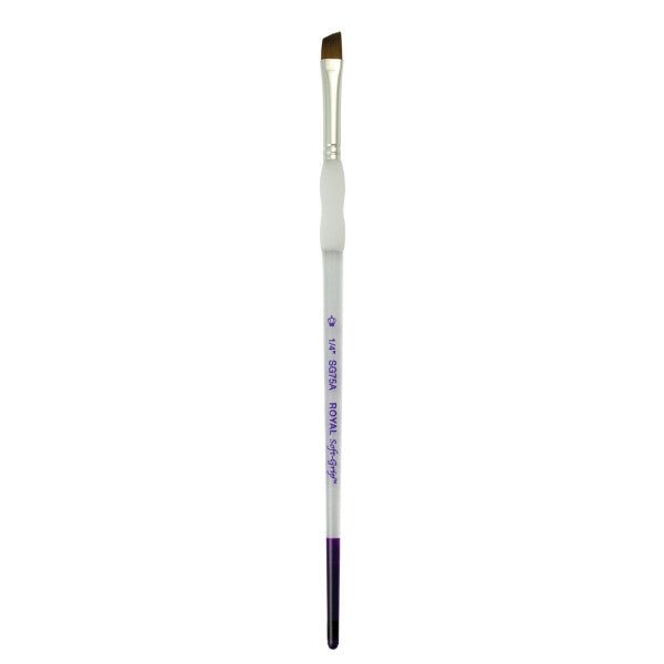 Royal Brush Soft-Grip Synthetic Sable Brush, Angulars, 1/4" - The Merri Artist - merriartist.com