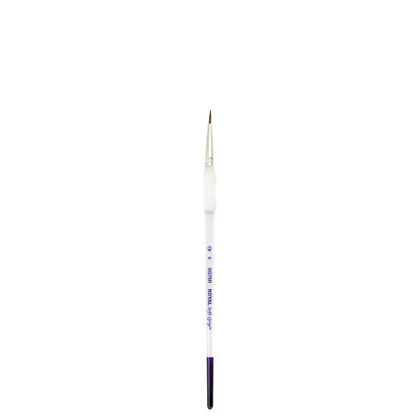 Royal Brush Soft-Grip Synthetic Sable Brush, Round, 0 - The Merri Artist - merriartist.com