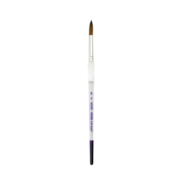 Royal Brush Soft-Grip Synthetic Sable Brush, Round, 10 - merriartist.com