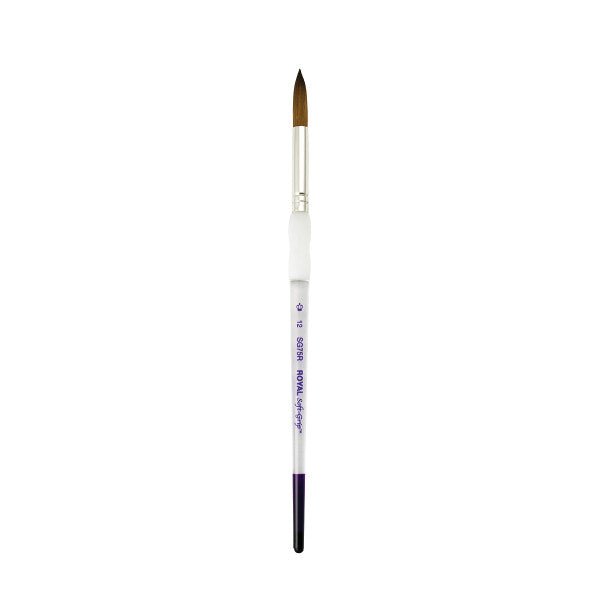 Royal Brush Soft-Grip Synthetic Sable Brush, Round, 12 - merriartist.com