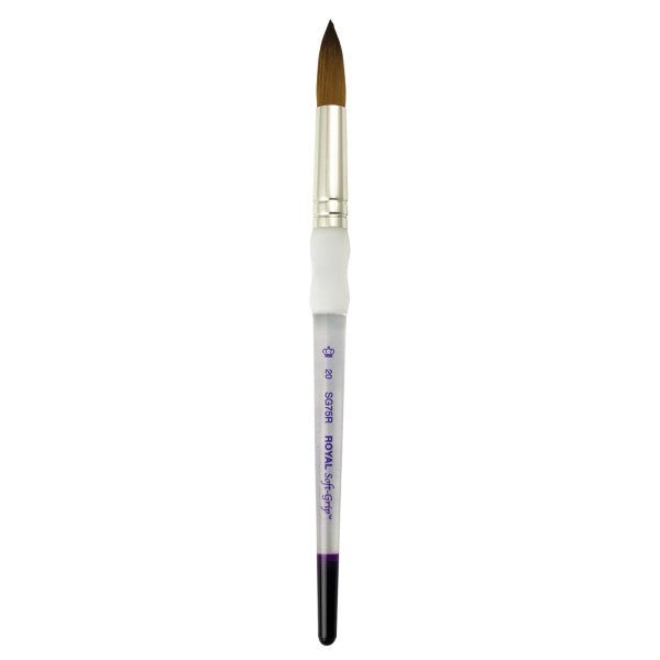 Royal Brush Soft-Grip Synthetic Sable Brush, Round, 20 - merriartist.com