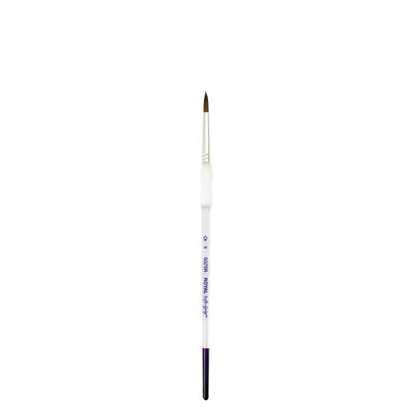 Royal Brush Soft-Grip Synthetic Sable Brush, Round, 5 - The Merri Artist - merriartist.com