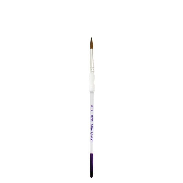 Royal Brush Soft-Grip Synthetic Sable Brush, Round, 6 - merriartist.com