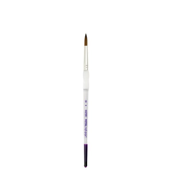 Royal Brush Soft-Grip Synthetic Sable Brush, Round, 8 - merriartist.com