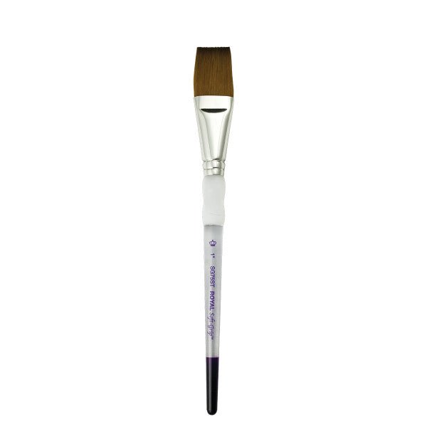 Royal Brush Soft-Grip Synthetic Sable Brush, Stroke, 1" - The Merri Artist - merriartist.com