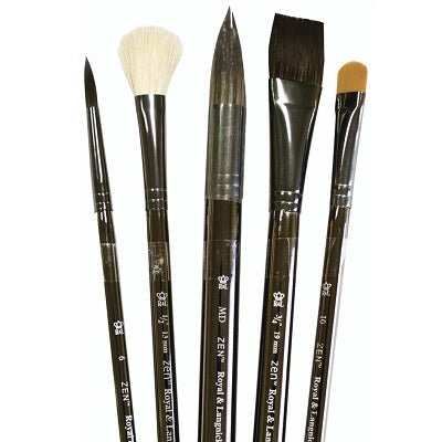 Royal Langnickel Zen 83 Series Watercolor Brush - 5 Brush Set - merriartist.com