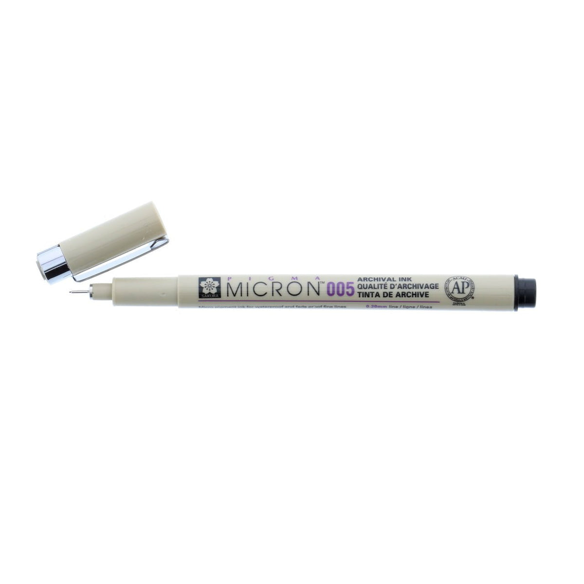 Sakura 6-Piece Pigma Micron Ink Pen Set, Black, 0.20 mm