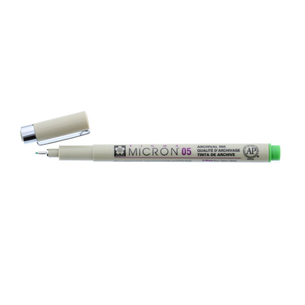 Sakura Pigma Micron Pen 05 (.45mm) Fresh Green - merriartist.com